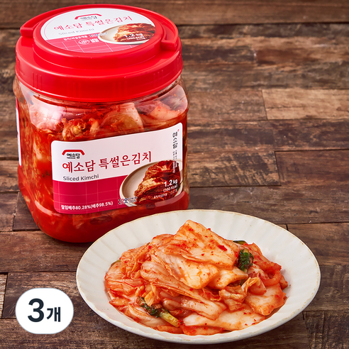 예소담 특썰은김치, 1.2kg, 3개