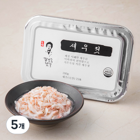 김정숙젓갈 새우젓, 300g, 5개