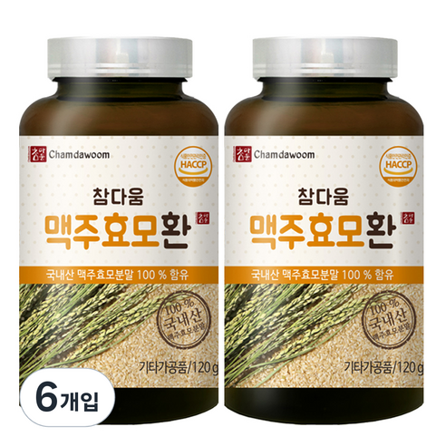 참다움 맥주효모환, 6개입, 120g