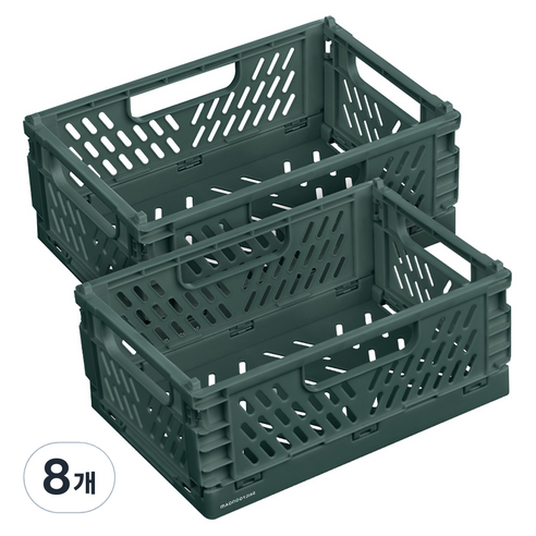 일상공감 수납착 정리함, 그린, 8개