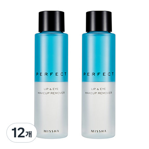 미샤 퍼펙트 립앤아이 메이크업 리무버, 155ml, 12개