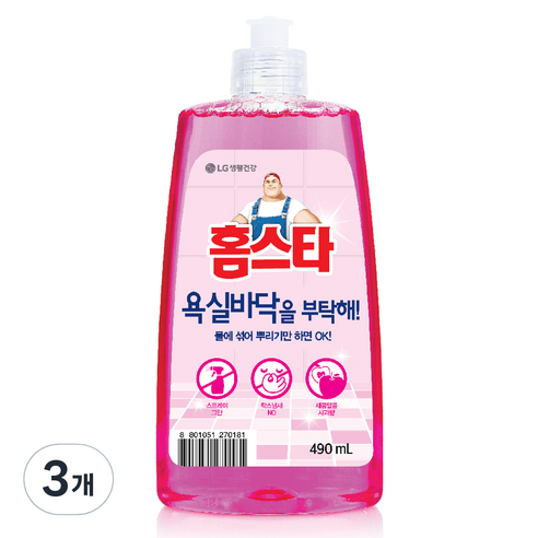 홈스타 욕실 바닥을 부탁해 세정제, 490ml, 4개