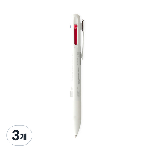 3색 멀티펜 샤프 0.7mm 019, 화이트, 3개