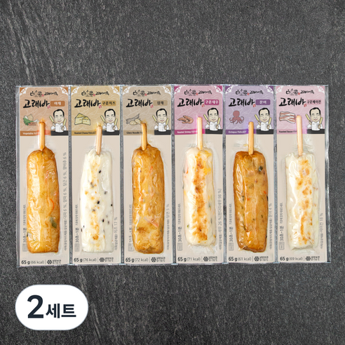 고래사어묵 고래바 6종 세트, 390g, 2세트