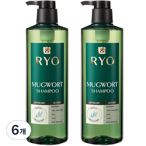 려 강화 약쑥 탈모 증상 완화 샴푸, 800ml, 6개