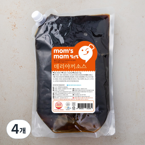 맘스맘 데리야끼소스, 2kg, 4개