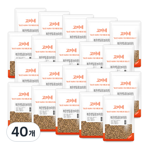 고미네 볶은 브라운 렌틸콩, 40g, 40개