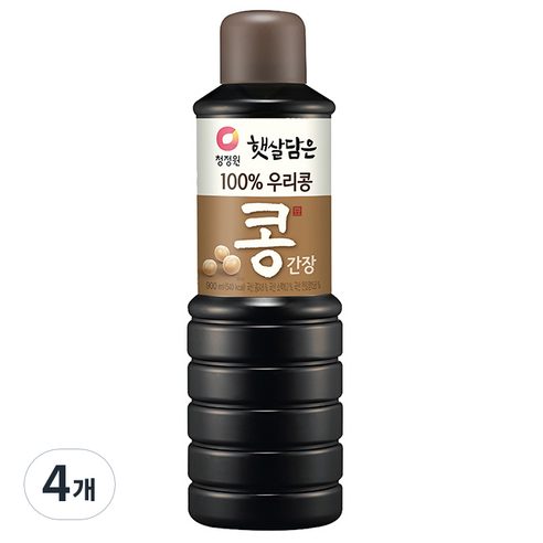 햇살담은 자연숙성 우리콩 간장, 900ml, 4개