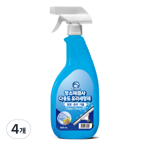 청소해결사 다용도 유리세정제, 600ml, 4개