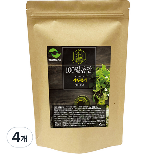 해밀생활건강 100일동안 작두콩차 30p, 1.2g, 30개입, 4개