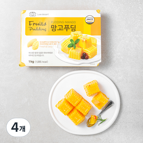 샐러드미인 망고푸딩, 1kg, 4개
