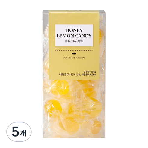 허니바이허니 허니 레몬 입덧 캔디, 120g, 5개