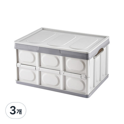 모나코올리브 폴딩박스 중 35L, 그레이, 3개