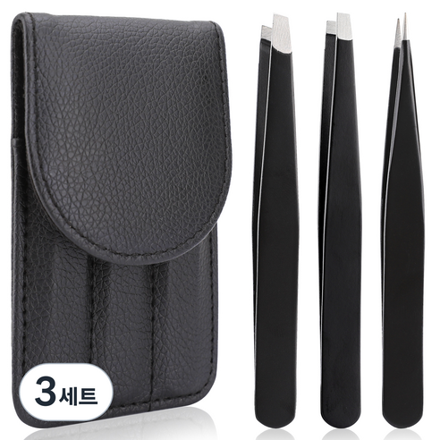 코멧 홈 고급 쪽집게 핀셋 3종 세트, 혼합색상, 3세트