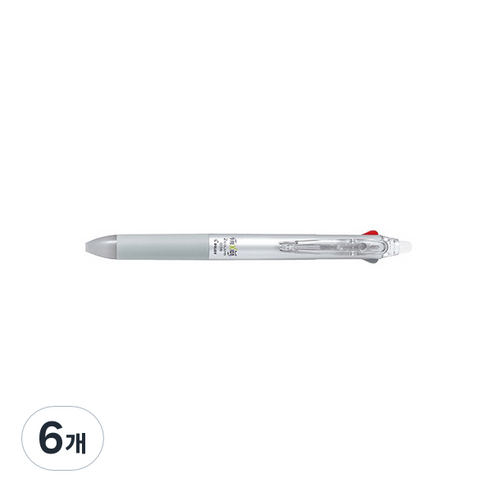 파이롯트 프릭션 2색 2C 볼펜 0.38mm, 실버, 6개