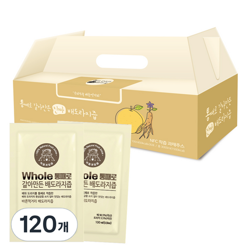 통째로 갈아만든 배도라지즙, 100ml, 120개