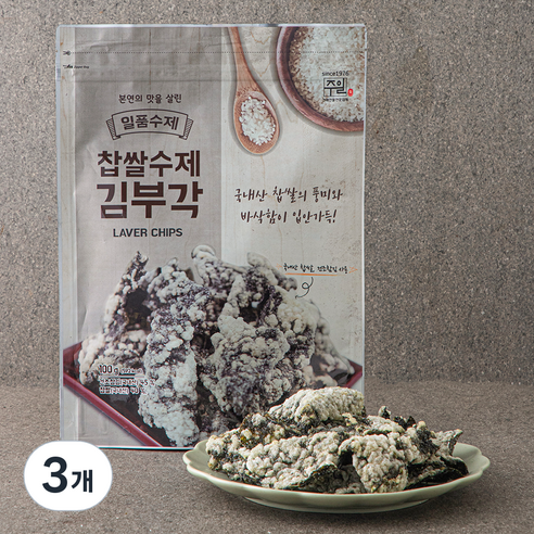 주일 일품수제 찹쌀 수제 김부각, 3개, 100g