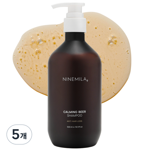 나인밀라 맥주효모 탈모샴푸, 500ml, 5개