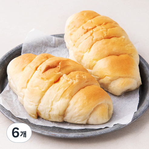 브로드카세 고소한 발효종 소금빵 2개입, 150g, 6개