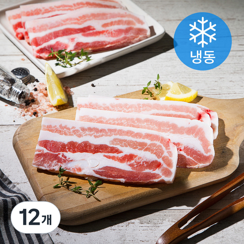 6다이닝 수입산 삼겹살 구이용 (냉동), 300g, 12개