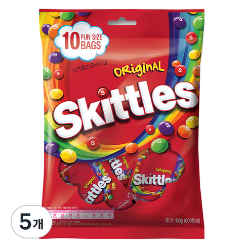 스키틀즈 오리지날, 150g, 5개