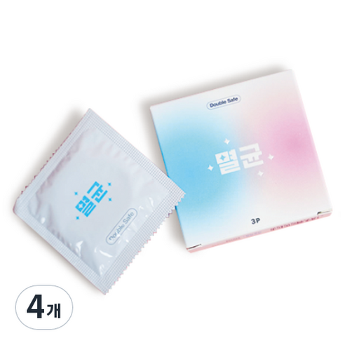 더블세이프 멸균 초박형 콘돔, 4개, 3개입