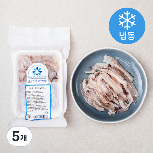 원양산 오징어슬라이스 (냉동), 300g, 5개