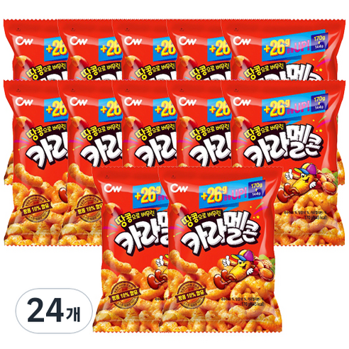 청우 카라멜콘, 170g, 24개