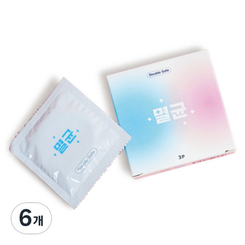 더블세이프 멸균콘돔, 6개, 3개입