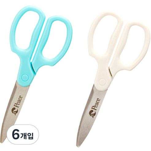 피스코리아 평화 애플가위 2종 세트, 랜덤 발송, 6개