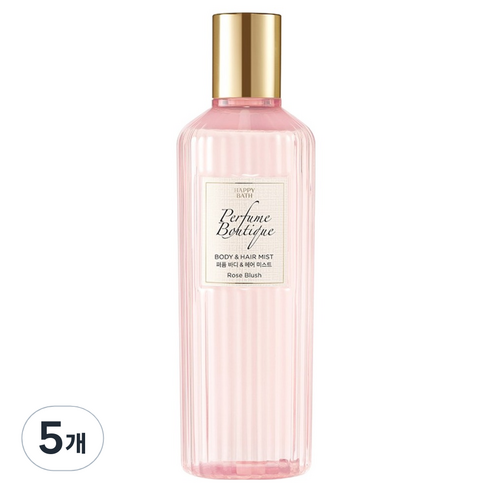 해피바스 퍼퓸부티크 바디 헤어 미스트 로즈 블러쉬, 5개, 200ml