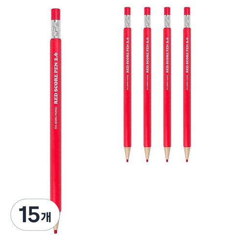 iiGEN 빨간 채점펜, 2.6mm, 15개