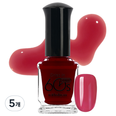 위드샨 60초 매니큐어, M145 석류시럽, 9ml, 5개
