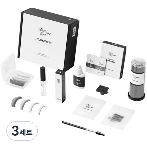 아던샵 셀프 속눈썹펌 세트, 복숭아향, 3세트