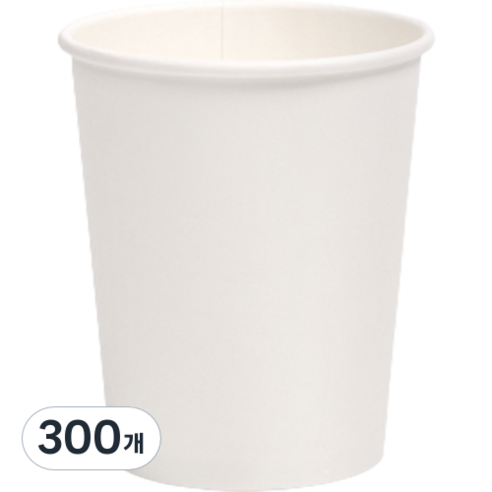 대경상사 홈카페 무지 종이컵 300ml, 300개