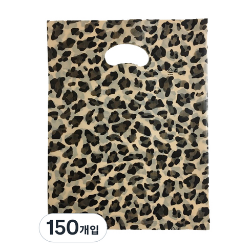 팩스타 펀칭 비닐 포장봉투 가로 30cm x 세로 40cm, 호피무늬, 150개입