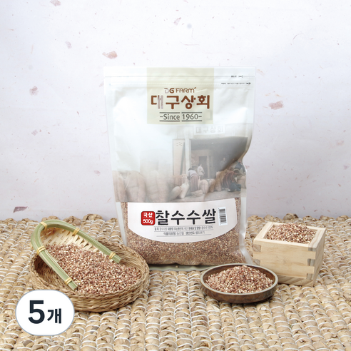 대구상회 국내산 찰수수쌀, 500g, 5개