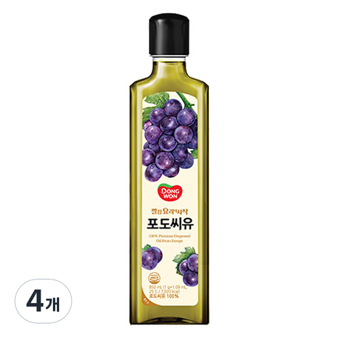 동원 포도씨유, 850ml, 4개