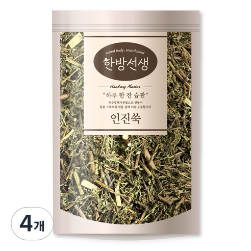 한방선생 국산 인진쑥, 600g, 4개