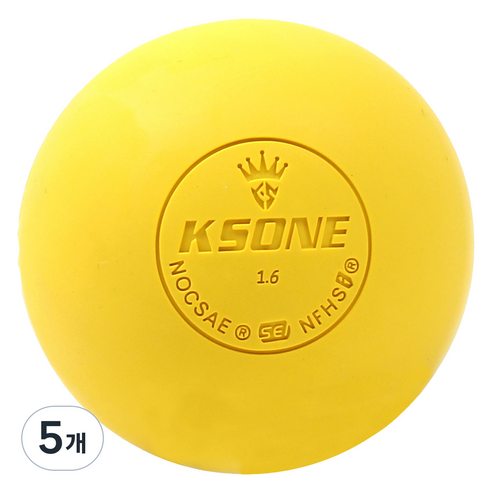 KSONE 스카위즈 근육 이완 마사지 볼, 5개, 옐로우