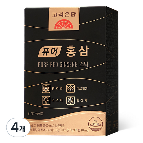 퓨어 홍삼 스틱 30p, 4개