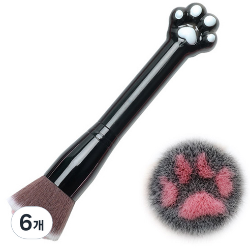 고양이 발바닥 더스트 브러쉬, 6개, KN-B3045