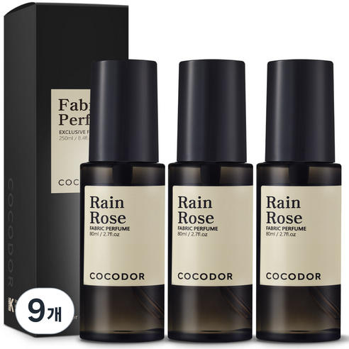 코코도르 룸 앤 패브릭 퍼퓸 섬유탈취제, 80ml, 9개, 레인 로즈