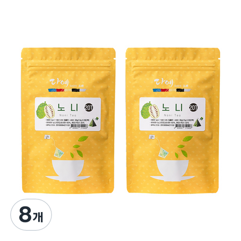다예 삼각티백 노니차, 1.5g, 20개입, 8개
