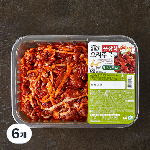 참프레 순창식 오리주물럭, 500g, 6개