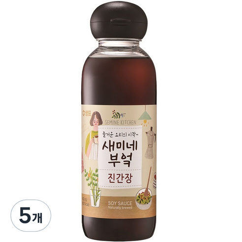 샘표 새미네부엌 진간장, 450ml, 5개
