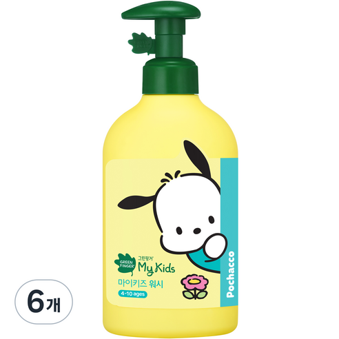 그린핑거 마이키즈 산리오 바디워시 과일향, 320ml, 6개