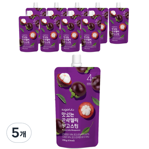 슈가로로 맛있는 곤약젤리 망고스틴 10개입, 150g, 50개
