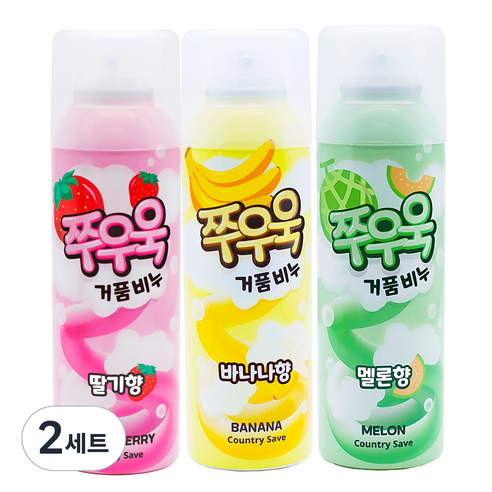 컨트리세이브 쭈우욱 폼솝 버블클렌져 과일향 200ml x 3종 세트, 2세트