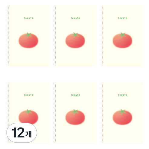 아이비스 슬림원링 노트 스윗츠블러 12781, 토마토, 12개